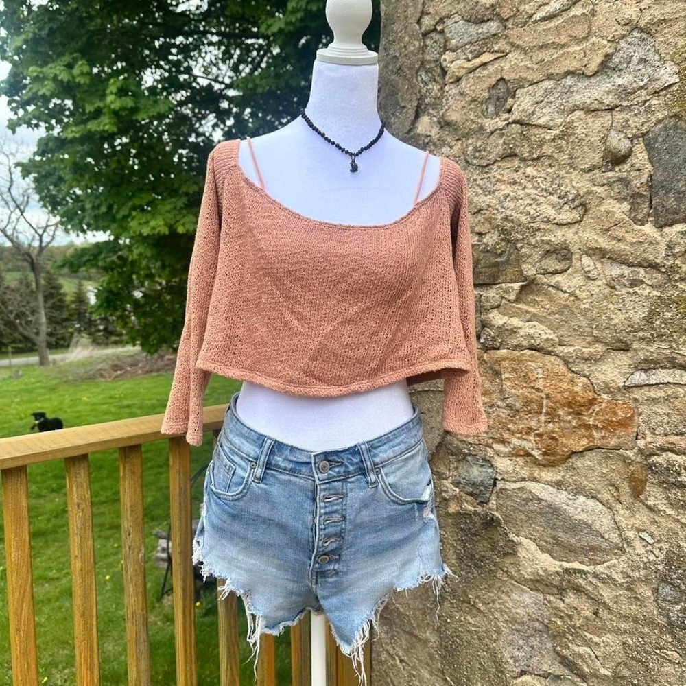 Forever 21 pink off the shoulder sweater Size S